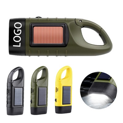 LED Solar Hand Crank Flashlight