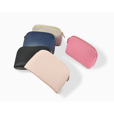 Shell-Shaped PU Cosmetic Bag