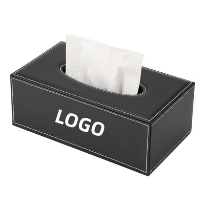 Custom PU Leather Magnetic Bottom Tissue Box Holder