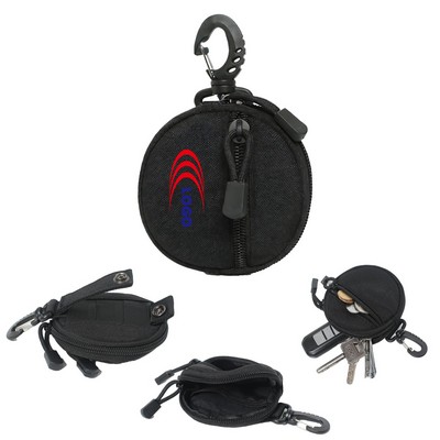 Outdoor Portable Round Coin Earphone Key Pouch