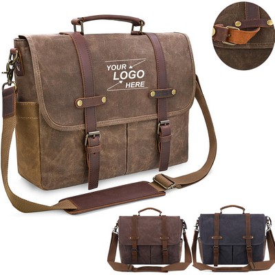 Vintage Mens Messenger Bag for 15.6" Laptop