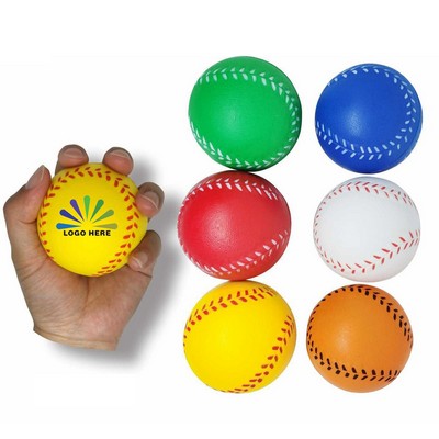 Custom 2.5"D Baseball Shaped Stress Reliever