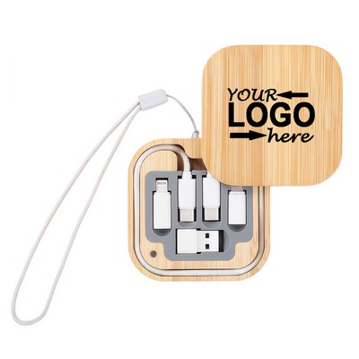 Eco-Friendly Bamboo Charging Cable Organizer Set