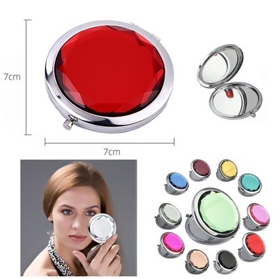 Crystal Folding Makeup Mirror