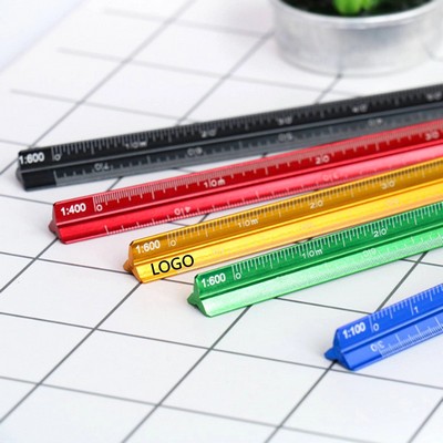 6" Aluminum Drafting Architectural Triangular Scale Ruler