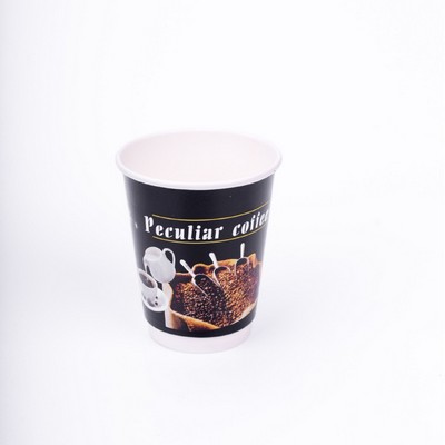 Disposable Double-Wall Insulated Coffee Cups 8oz / 10oz / 12oz Hot Drink Paper Cups Heat-Resistant
