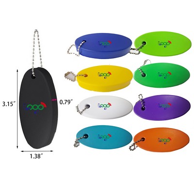 Oval Shaped Foam Floating Keychain