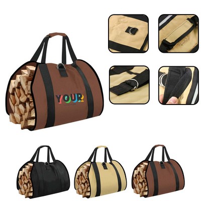 34.2"×18.8" Firewood Carrier Heavy Duty Canvas Bag