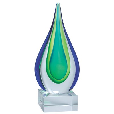 Emerald Flame Award, 10"H