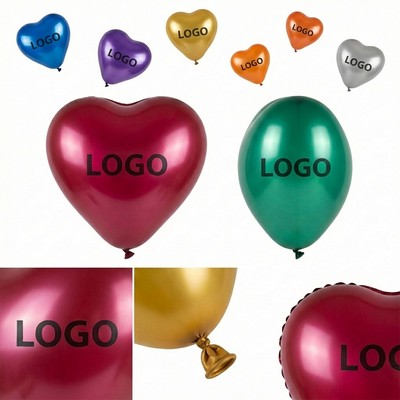 Colorful Heart-Shaped Latex Balloon, 10-Inch Decoration for Celebrations