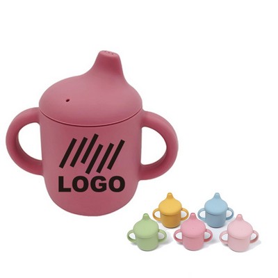 Baby Food-Grade Silicone Straw Training Cup