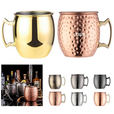 18 Oz Hammered Copper Moscow Mule Mug