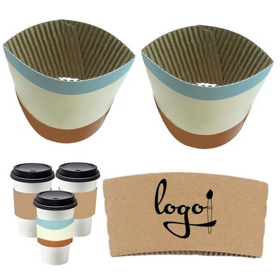 Brown Kraft Corrugated Coffee Cup Sleeves