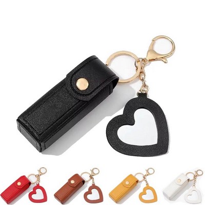 PU Lipstick Keychain Bag