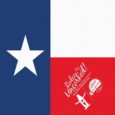 USA Made Texas Flag Novelty Bandanna 22" x 22" Pre-printed Dyed on 100% Cotton (Stock Design)
