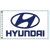 Authorized Dealer Free Flying Drape Flags (Hyundai®- Blue)