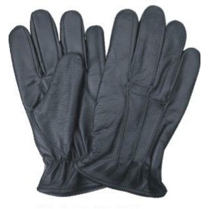 Mens' Leather Driving Gloves Lined w/Elastic Wrist