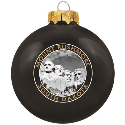 Gloss Black Glass Ball Ornament 80 Mm
