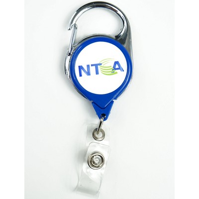 Blue No Twist Carabiner Badge Reel