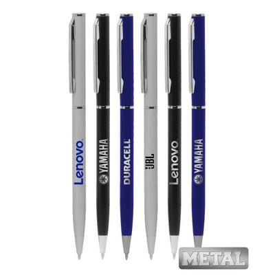 Union Printed - Promotional - Twiggy - Metal twister Pens with One Color Logo