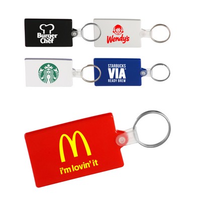Union Printed - Rectangle Soft Key Tag Key Tag with Key Ring