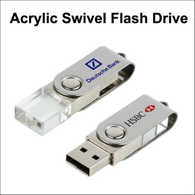 Acrylic Swivel Flash Drive - 16 GB No Extra Tariff