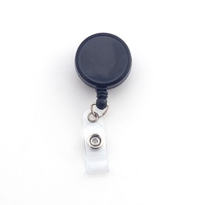 Badge Reel - Economy - Steel Pin Back - Black