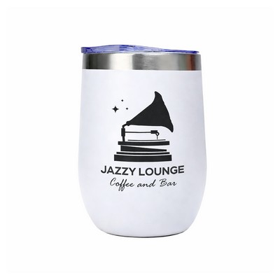 12 oz Stainless Steel Vacuum Insulated Wine Tumbler with Lid