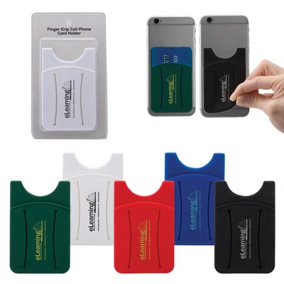 Finger Grip Cell Phone Card Holder w/Packaging