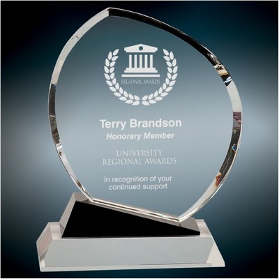 Halo Wedge Crystal Award, 8 1/2"H