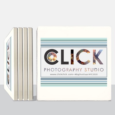 4 Pack Square Absorbent Stone Coasters