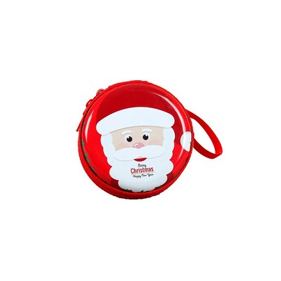 Red Tinplate Keychain Coin Case