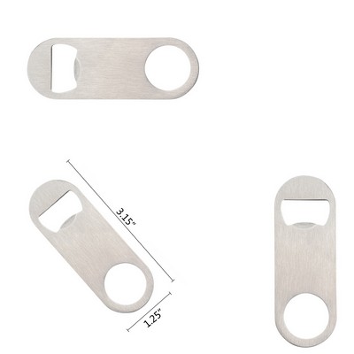 Stainless Steel Bottle Opener With Carabiner