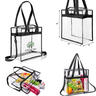 Clear PVC Shopping Bag Single Shoulder Bag Tote Bag