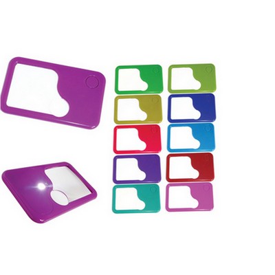 LED card Magnifer Poacket Magnifying 2X Card