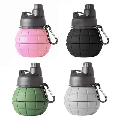 550ml Grenade Shape Silicone Water Bottle