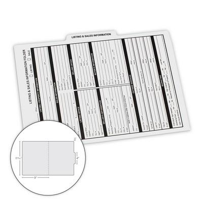 No Pocket File Folder with Middle Tab