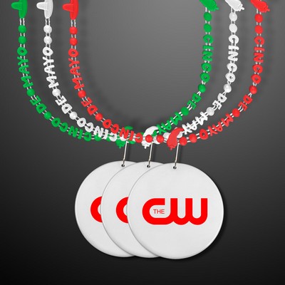 Cinco de Mayo Party Beads with Medallion (NON LIGHT UP) - PRINTED