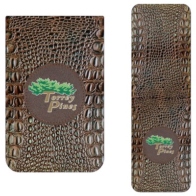 Crocodile Pattern Leather Scorecard Holder (Made in Pakistan - no tariff penalty)