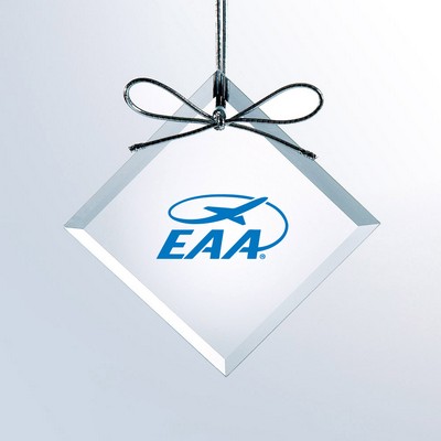 Beveled Glass Square Diamond Ornament