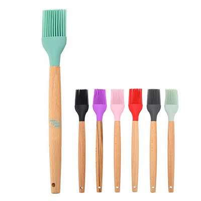 Silicone Grill Brush w/Wooden Handle