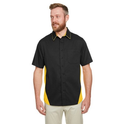 Harriton Men's Flash IL Colorblock Short Sleeve Shirt