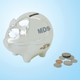 Jumbo Genuine Silver Plated Metal Piggy Bank