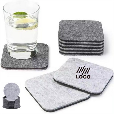 Felt Gray Drink Coasters 4 X 4"