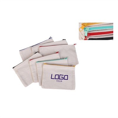 Zippered Canvas Pencil Case