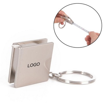 Compact Retractable Tape Measure Keychain