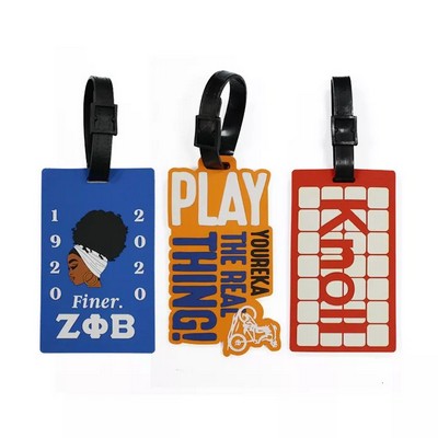 Custom Logo Soft PVC Luggage Tag