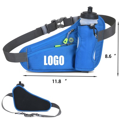 Sport Running Belt With Vertical Bottle Pocket
