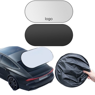 Titanium Silver Folding Windshield Sun Shade