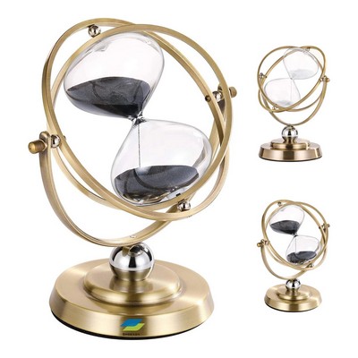 Brass Hourglass 60 Minute Vintage Metal Sand Timer